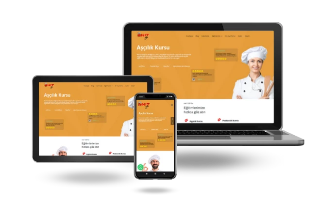 Anıt Eğitim web sitesi: masaüstü ve mobil ekran görüntüsü